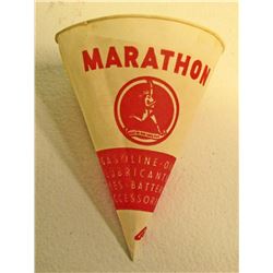 VINTAGE MARATHON GASOLINE CUP W/ RUNNING MAN LOGO