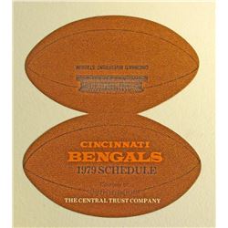 VINTAGE 1978/79 CINCINNATI BENGALS DIECUT FOOTBALL SCHEDULE