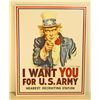 Image 1 : UNCLE SAM METAL ADVERTISING SIGN - 12.5X16
