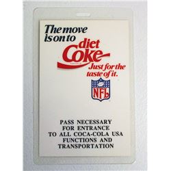 VINTAGE 1990 SUPERBOWL XXIV COCA COLA LAMINATED BACKSTAGE PASS