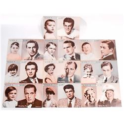 LOT OF 10 VINTAGE THEN AND NOW MOVIE STAR MUTOSCOPE ARCADE CARDS
