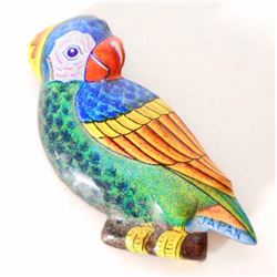 VINTAGE TIN LITHO POLL PARROT SHOES BROOCHE