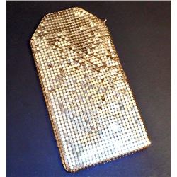 VINTAGE SILVER METAL MESH EYEGLASS CASE