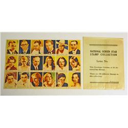 VINTAGE FULL PACK OF 1932 SCREEN STARS STAMPS - SERIES 3