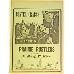 VINTAGE 1940S COWBOY WESTERN MOVIE POSTER BROADSIDE