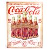 Image 1 : DRINK COCA COLA 5 CENTS METAL ADVERTISING SIGN - 12.5X16