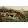 R. Seedon. Fox with dead cock pheasant, the hen flying away and the pair of two fox hounds closin...