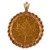 Image 2 : Canadian Maple Leaf $50 Gold Coin Pendant