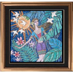 Asian Colorful Art Original Stone ORIG Student TING JIANG Yunnan School Student Dealer Sale