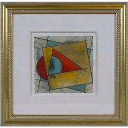 Framed Abstract Original Geometric Art Signed Rare Modern Art Sale