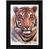 Image 1 : Tiger Face Original Acrylic Painting Signed Canvas Realism Wildlife