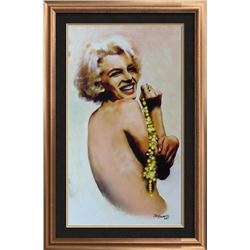 Marilyn Monroe Pearls Signed Original Painting On Canvas Fantastic Value