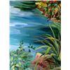 Image 5 : Waterfall Landscape Original Acrylic DEALER ART LIQUIDATES Museum Quality Painting Impressionism Art