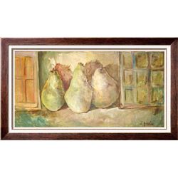 ALICIA QUAINI 30x60 ORIGINAL Signed Still Life CANVAS PAINTING RARE SALE