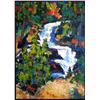 Image 2 : WATERFALL ORIGINAL WATERCOLOR CUSTOM FRAMED SALE