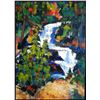 Image 5 : WATERFALL ORIGINAL WATERCOLOR CUSTOM FRAMED SALE