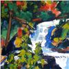 Image 6 : WATERFALL ORIGINAL WATERCOLOR CUSTOM FRAMED SALE