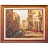 Image 1 : VENICE CANAL ORIGINAL FRAMED PAINTING LIQUIDATION