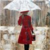 Image 3 : Girl with Umbrella Red Dress Bold Colors Original Signed Painting Canvas