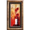 Image 3 : Bold Red Floral Canvas Large Original Signed Janier Dealer Sale