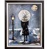 Image 1 : Paris Evening Rain Umbrella Original Painting Acrylic Palette Knife Janier