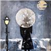 Image 3 : Paris Evening Rain Umbrella Original Painting Acrylic Palette Knife Janier