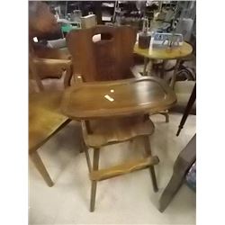 VINTAGE WOODEN WINNIE THE POOH HIGH CHAIR