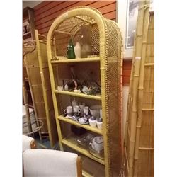 WICKER SHELF UNIT - 6' - 5 TIER