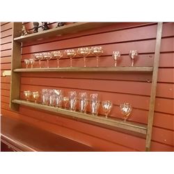 VINTAGE GLASSWARE - ORANGE GLASS - 21PC