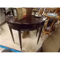 CRESENT SHAPED TABLE WITH DRAWER