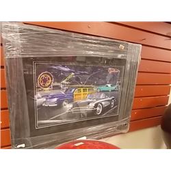 FRAMED PRINT "CYCLONE RACER - APPROX. GALLERY VALUE $150