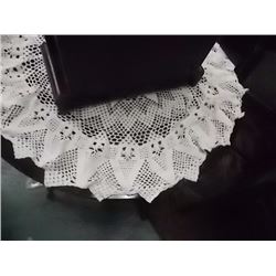 ASSORTED HAND CRAFTED DOILIES - 12 TTL