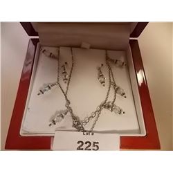 NECKLACE - SILVER AND SWAROVSKI CRYSTALS  - RETAIL APPROX. $150.00