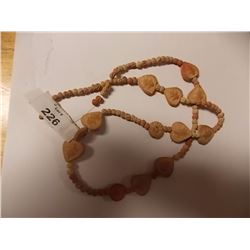 NECKLACE - ORGANIC NECKLACE WITH HEARTS AND BEADS