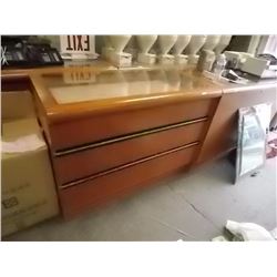 WOODEN SHOW CASE WITH GLASS TOP