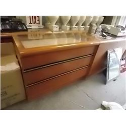 WOODEN SHOW CASE WITH GLASS TOP