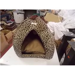 PET BED - CHEATAH PRINT COVER