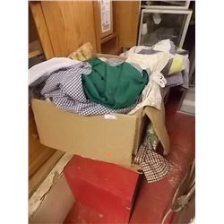 BOX OF LINEN - MATERIAL - 2 TTL