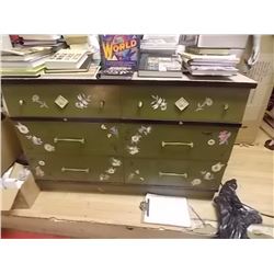 DRESSER - 6 DRAWER WITH FLORAL FRONT