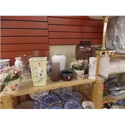 SHELF LOT OF DISHES