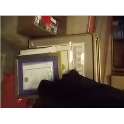 LOT OF 4 PICTURES & EXTRA BORDERS, CERTIFICATES AND MORE