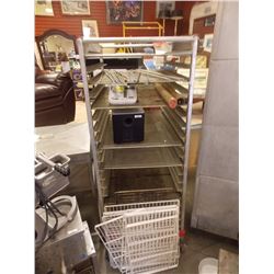 TRAY HOLDER RACK ON WHEELS - HOLDS 19