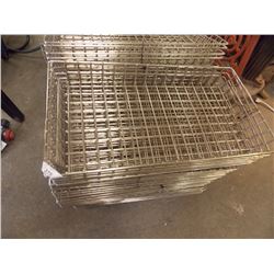 LOT OF 6 STAINLESS STEEL TRAYS