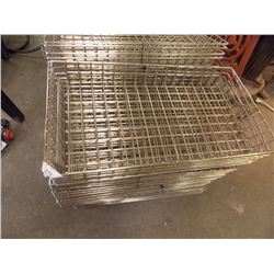 LOT OF 6 STAINLESS STEEL TRAYS