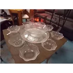 GLASS SALAD BOWL SET - 10 PC