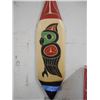 Image 2 : 1ST NATIONS CARVED & PAINTED 53" PADDLE - THE OWL