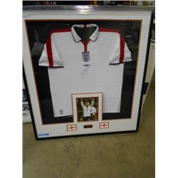 FRAMED & SIGNED DAVID BECKHAM JERSEY