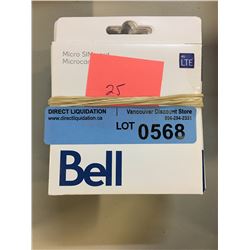 BELL SIM CARDS X 25
