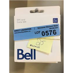 BELL SIM CARDS X 25