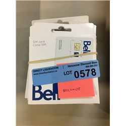 BELL SIM CARDS X 25